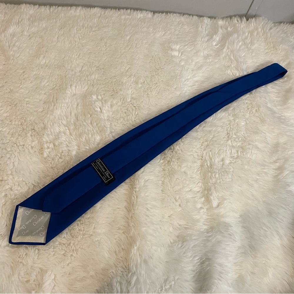 Christian Dior Cobalt Blue Neck Tie - Picture 9 of 13